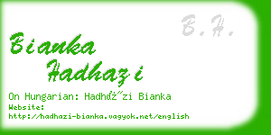 bianka hadhazi business card